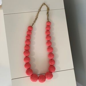 J. Crew coral beaded necklace